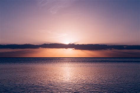 Calm Sea Under Blue Sky During Sunset · Free Stock Photo