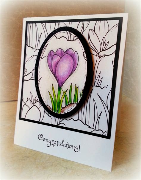 When you join the class, all 20 pages are included. Coloring Book page used for a card! Colored with ...