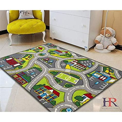 Kids Car Road Rugs City Map Play Mat For Classroombaby Room Non Slip