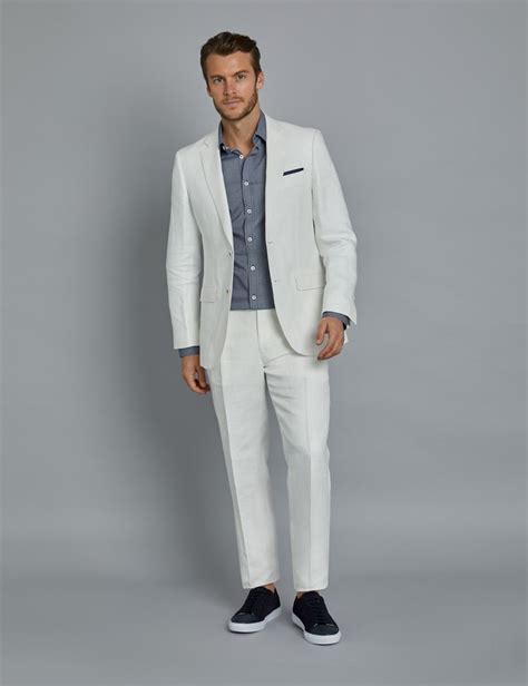 You'll receive email and feed alerts when new items arrive. Men's White Herringbone Linen Tailored Fit Italian Suit ...