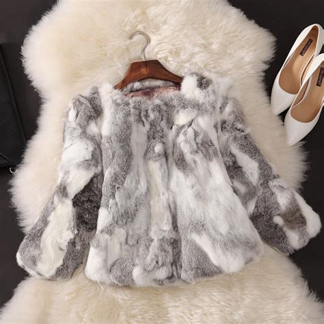 new genuine natural real rabbit fur coat winter thick fur jacket coat women rabbit fur coat big