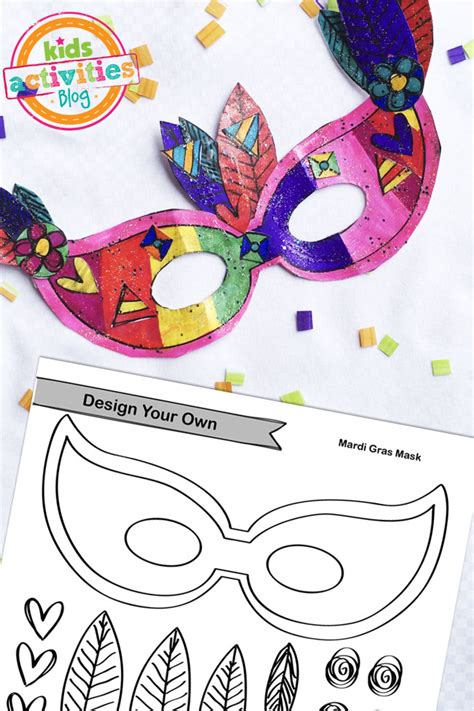 Printable Mardi Gras Mask Craft