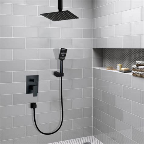 2 Way Concealed Shower Set 81012 Inch Sus Shower Head Brass Ceiling