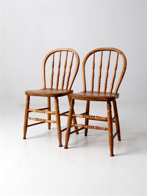 Antique Bow Back Windsor Chairs Farmhouse Spindle Chairs Etsy