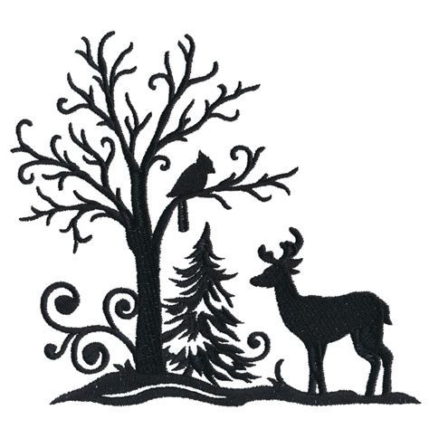 Deer Buck Clipart Silhouettes Scene Eps Dxf Pdf Png Svg Ai Files