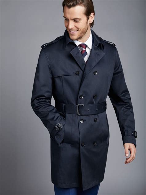Men Plain Navy Blue Cotton Coat Men Jacket Mauvetree