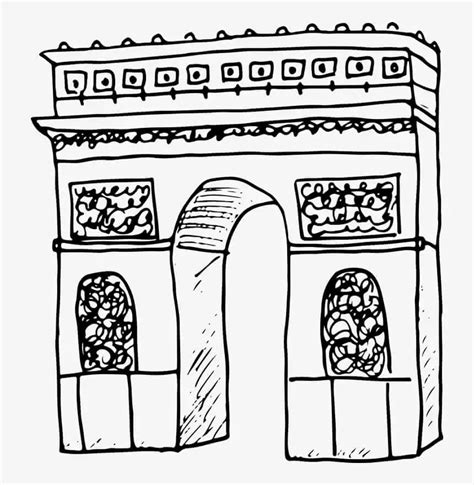 Arc De Triomphe Coloring Page Free Sightseeing Coloring Pages Sexiz Pix