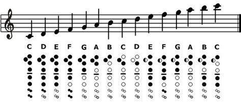 Recorder Notes Chart With Letters
