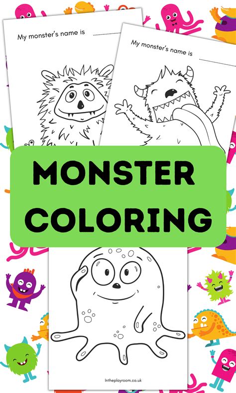 Free Printable Monster Coloring Pages And Activities For Kids In The