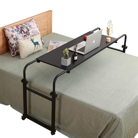 Overbed Table With Wheels Overbed Desk Over Bed Desk King Queen Bed