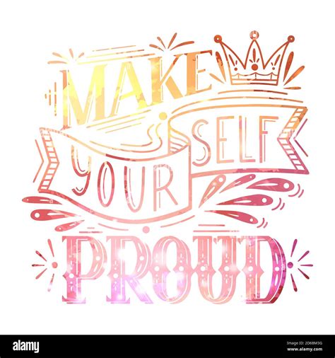 Make Yourself Proud Watercolor Lettering Original Composition