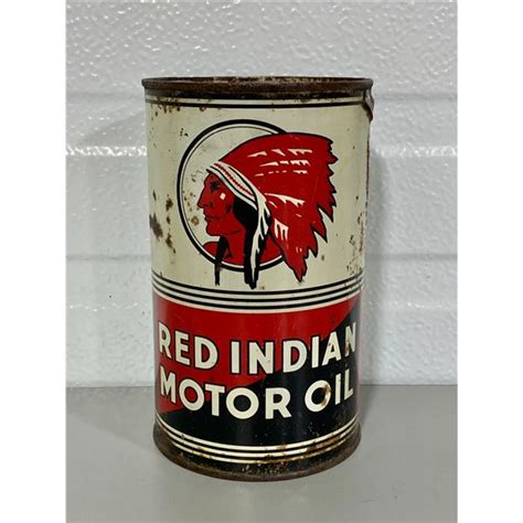 Red Indian Motor Oil Can