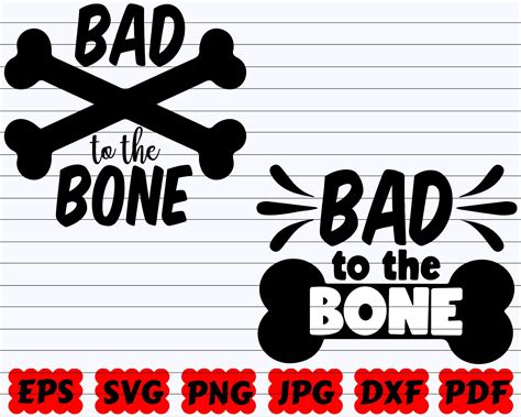 Bad To The Bone Svg Bone Svg Bad Svg Bandana Svg Bone Etsy Israel