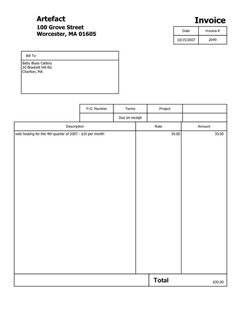 Free Invoice Templates For Microsoft Excel Ulsdprofit