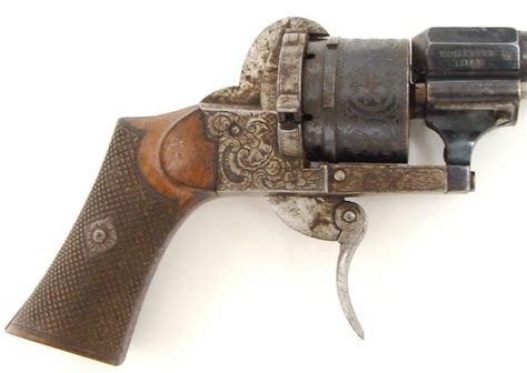 E Lefaucheux Pinfire Revolver Also Marked V Collette Liege 3 ½
