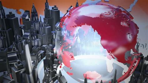 Broadcast World Loop Animation Stock Video Video Of City Background