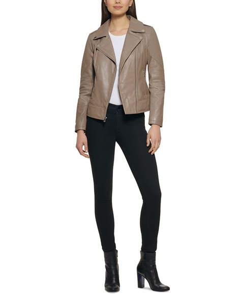 Guess Leather Moto Coat Created For Macys And Reviews Coats And Jackets