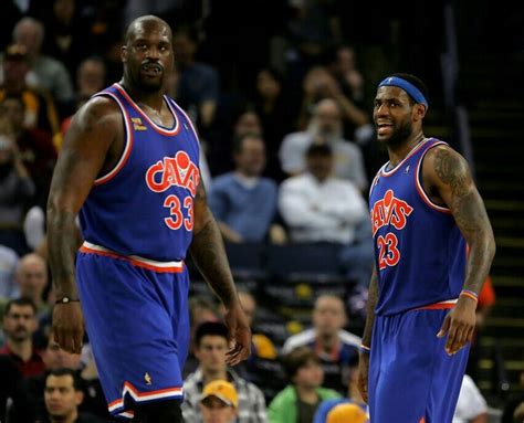Shaquille O Neal And Lebron James Cleveland Cavaliers Players Shaquille O Neal Cavaliers Players