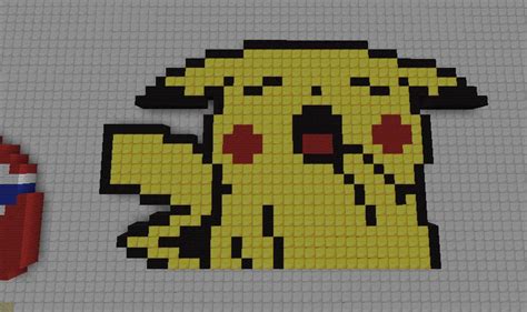 Pikachu Pixel Art Minecraft Project