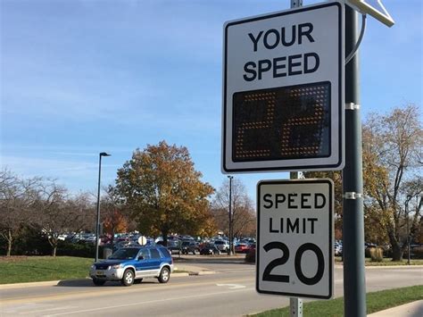 new radar speed signs put up to slow down campus speed signs slow down