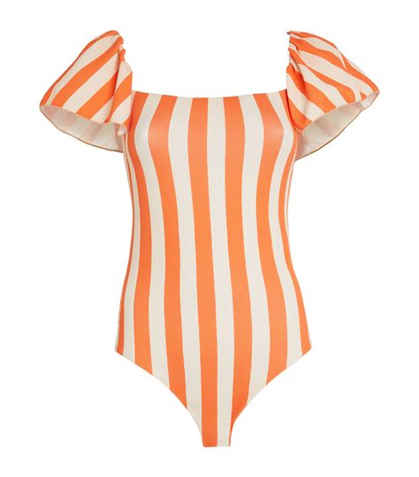 La DoubleJ Striped Scarlett Swimsuit | Harrods AE