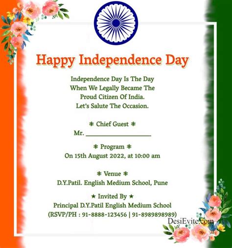 How To Write An Invitation Letter For Independence Day Celebration Onvacationswall Com