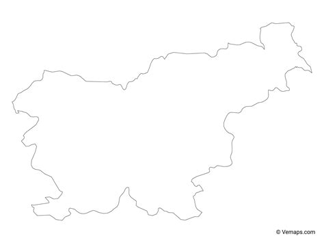 Outline Map Of Slovenia Free Vector Maps
