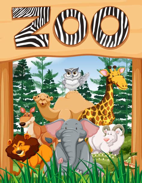 Clip Art Of Zoo Entrance Illustrations Royalty Free
