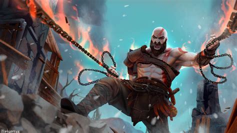 1920x1080 Kratos In God Of War Artwork Laptop Full Hd 1080p Hd 4k