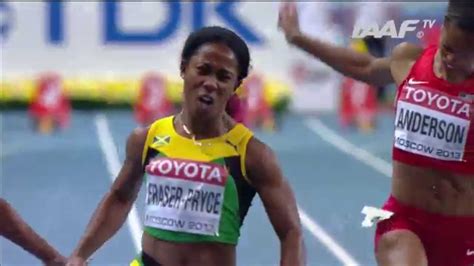 Womens 100m Final Iaaf World Championships Moscow 2013 Youtube