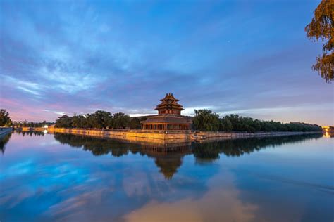 The Forbidden City Beijing China Sunrise Stock Photo Download Image
