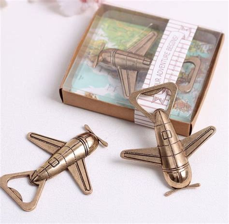 50 pcs airplane bottle opener wedding favors in 2020 with images adventure wedding favors