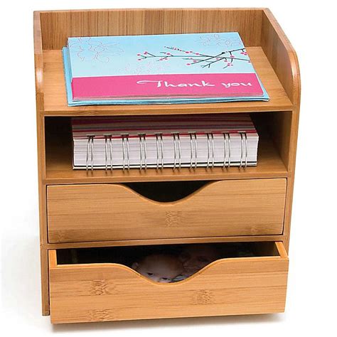 Lipper 4 Tier Bamboo Desk Organizer In Natural Bed Bath And Beyond Canada
