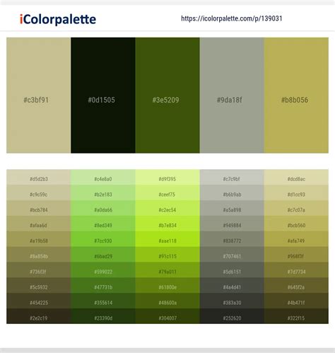 6 Latest Color Schemes With Indian Khaki And Olive Green Color Tone