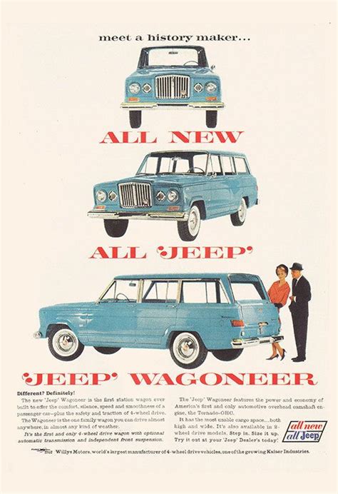Vintage Jeep Advertisement Retro Car Ad By Encoreprintsociety Jeep