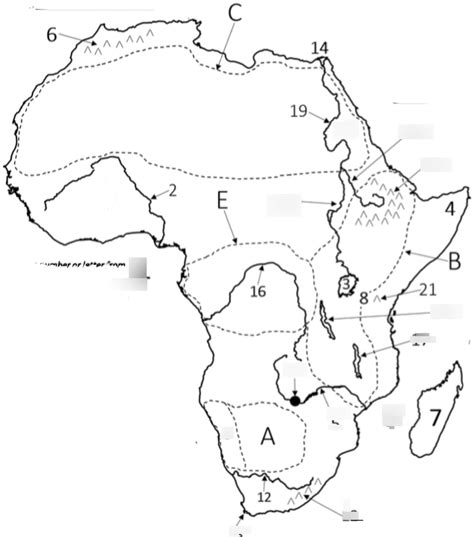 Physical Map Africa Diagram Quizlet