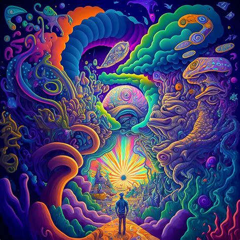 A Painting Depicting The Experience Of An Lsd Trip Psychedelic Ai