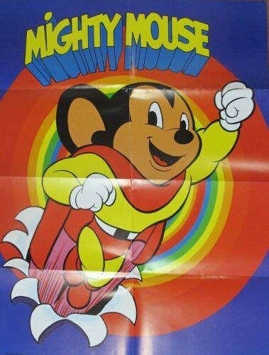 Vintage Collectible Mighty Mouse Poster • Hard To Find Ebay