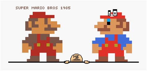 8 Bit Super Mario Papercraft Free Transparent Clipart Clipartkey