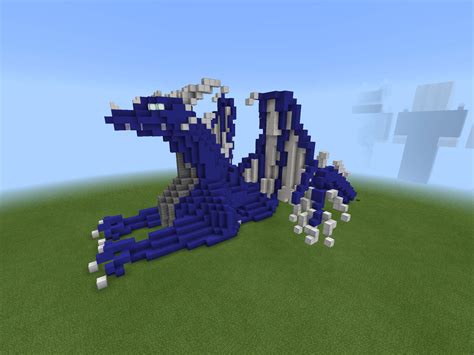 The dragon mounts mod adds an epic variety of dragons you can ride! Blue Dragon | Minecraft Build 🔷🔹 | Minecraft Amino