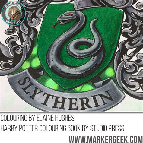 Slytherin crest is a 8 threat level foundable in wizards unite. Harry Potter Colouring Book: Colouring Slytherin's Crest w ...