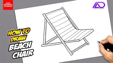 How To Draw Beach Chair Youtube