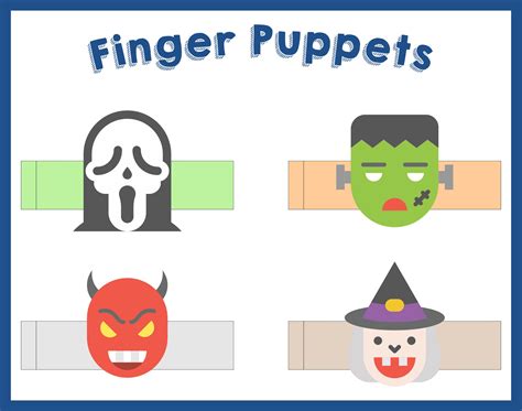 Halloween Finger Puppets Patterns 15 Free Pdf Printables Printablee
