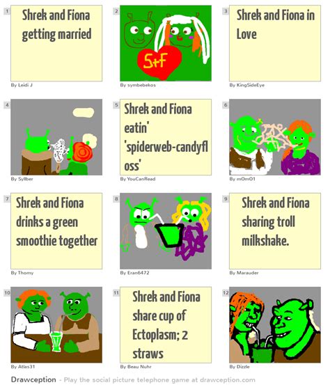 Shrek And Fiona Getting Married Drawception