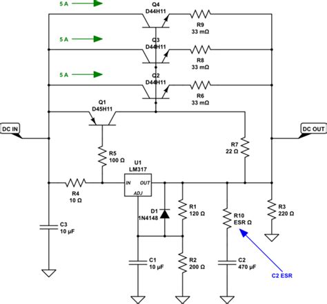 High Current Lm317 Variable Power Supply Circuit