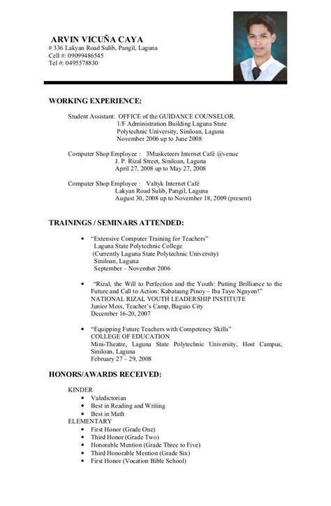 Wow your future employer with this simple cover letter example format. 9 Resume Examples for College Students with Work ...