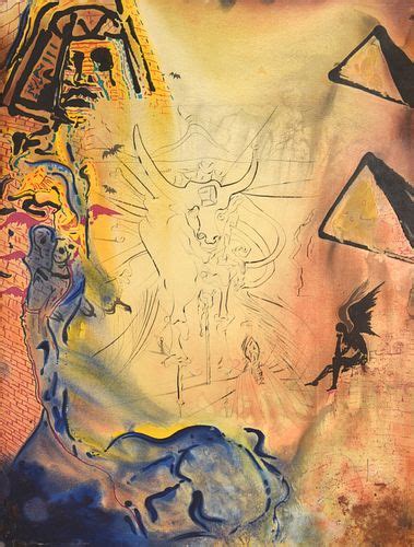 Salvador Dali Dream Of Moses Lithograph Signed Ed Sold At Auction On
