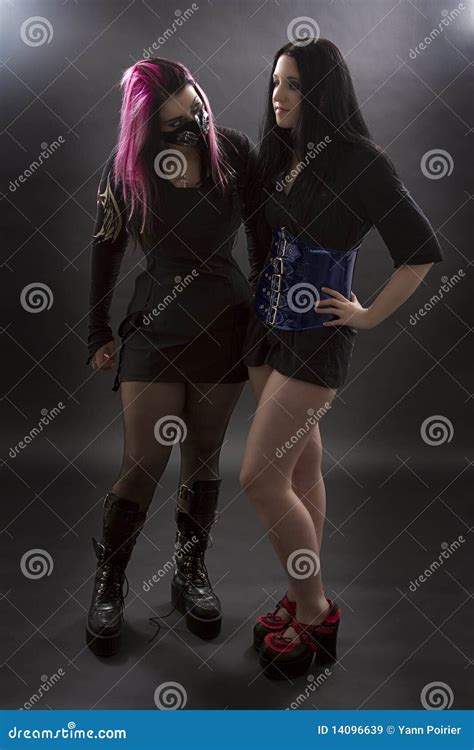 Goth Slave And Master Stock Image Image Of Piercing