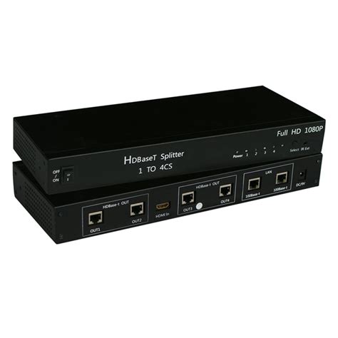 Hdmi Splitter Hdbaset 1x4 2 Port 10100 Ethernet Ir Hd Over Single