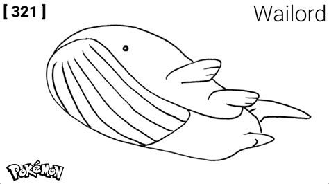 Wailord Drawing How To Draw Pokemon No 321 YouTube